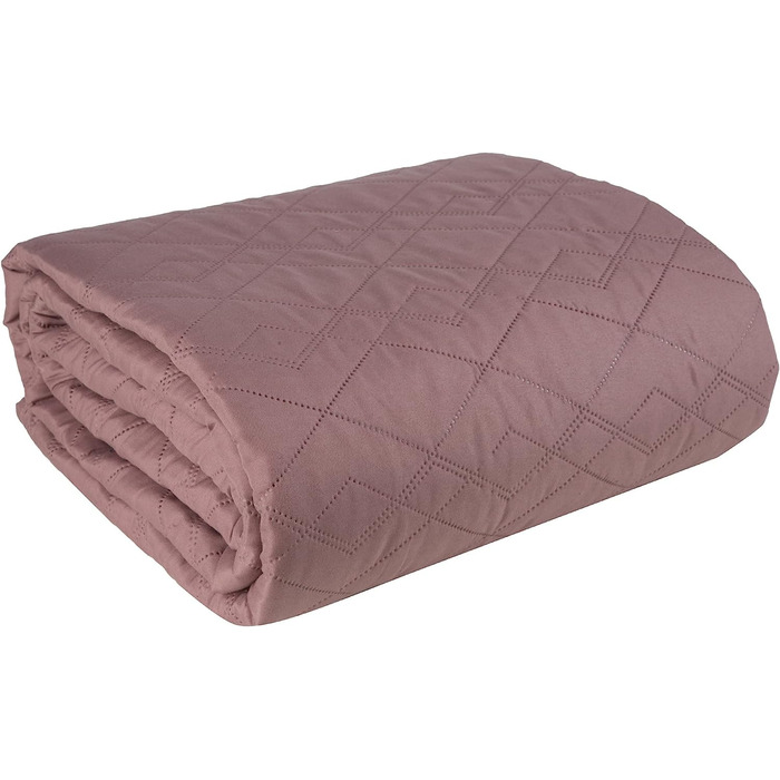 Ковдра Eurofirany, покривало, стьобана ковдра, покривало для ліжка, покривало для дивана, універсальне ковдру, класичне, стьобана, з малюнком (темно-рожеве 2, 170 х 210 см) Темно-рожеве 2 170 х 210 см
