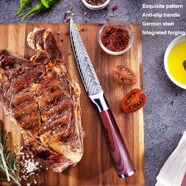 Набір кухонних ножів Chefhoablorn 15-TLG: професійний набір з нержавіючої сталі, 20 предметів. Ідеальний подарунок на новосілля або весілля.