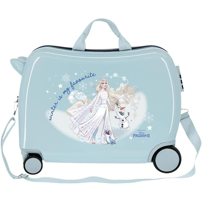 Дитяча валіза Disney Frozen Дитяча, Синя, 50x38x20 см, ABS, 38 л, 3 кг, 4 колеса, ручна поклажа