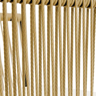 Набір садових меблів Yaheetech з ротангу для балкона: 2 крісла з подушками та стіл зі скляною стільницею, світло-коричневий/кремовий