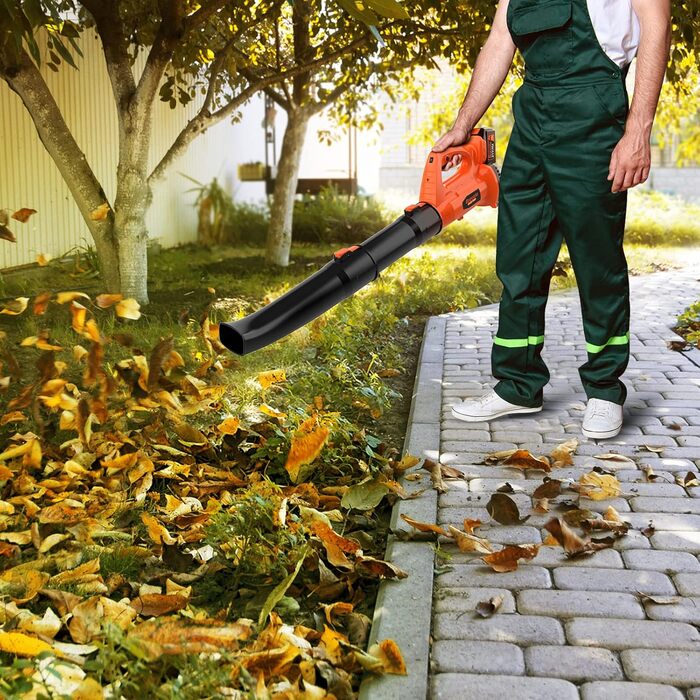 Акумуляторний повітродувач Bravolu 21V, 210 км/год, 4.0 Ah, 4000mAh, з зарядним пристроєм, 6 швидкостей