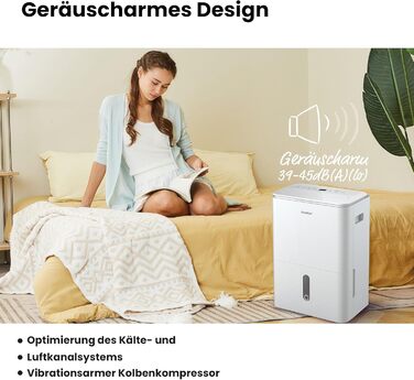 Зволожувач повітря COMFEE 12 л/день, для приміщень до 20 м², автоматична відтавання, блокування дітей, тиха робота, екологічний фреон R290, CDDOE-12DEN7-QA3(EU)