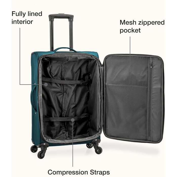 Набір валіз U.S. Traveler Anzio Softside Spinner 3-Piece (22/26/30) блакитно-зелений