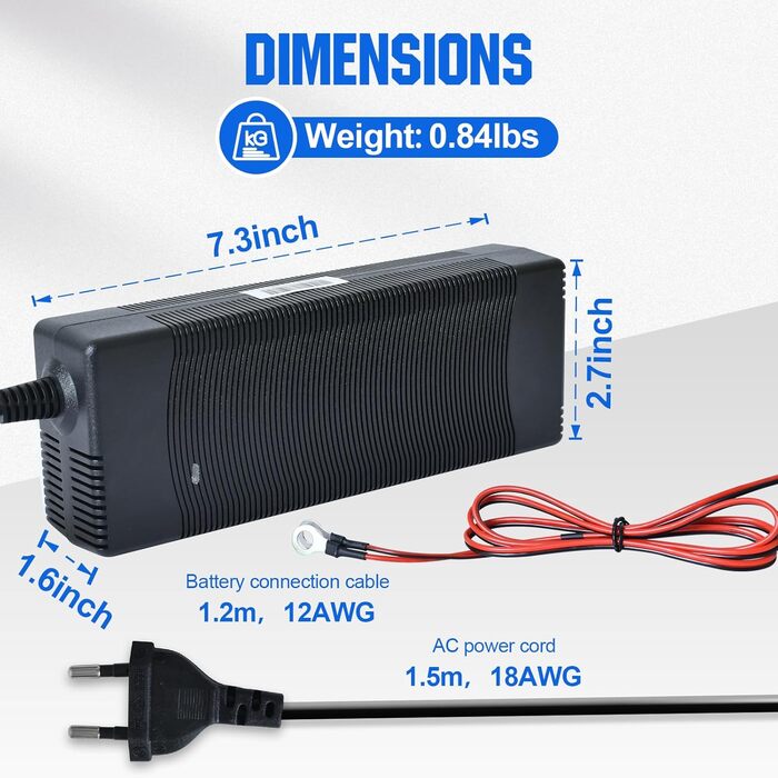 Акумуляторна батарея DCHOUSE 12V 100Ah LiFePO4 із зарядними пристроями 10A, оновлений BMS 100A, до 15000 циклів, літієва батарея 1280 Втгод, ідеально підходить для автофургону, сонячної системи, каравану, човна, кемпінгу, автономного режиму 12 В 100 Ач 10