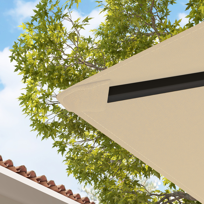 Замінний дах для павільйону 3 x 3 м, водовідштовхувальний, покрівля для павільйону UPF30+, замінний тент з оксфордської тканини, 370 г/м², бежевий