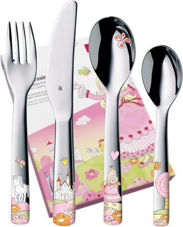 Дитячий столовий набір WMF Prinzessin Anneli з гравіюванням імені. Персоналізований подарунковий набір для хлопчиків та дівчаток. Ідеальний для хрещення.