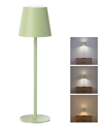 LED-лампа настільна Jackyled бездротова, перезаряджувана, 5000mAh, 3 рівня висоти, 3 температури кольору, регульована яскравість (зелена, 1 шт.)