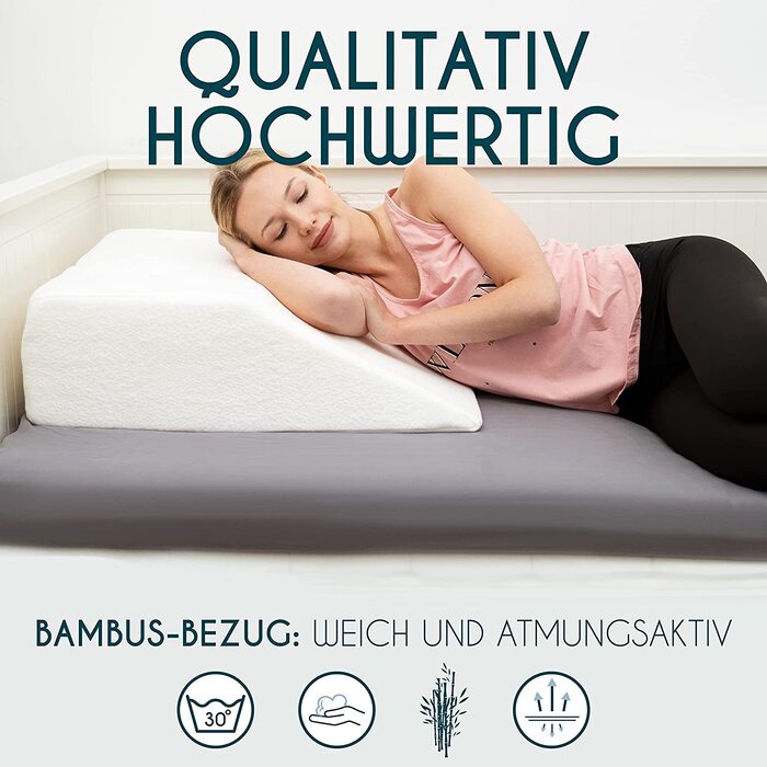 Подушка для ніг Dreamzie: ергономічна, з ефектом пам'яті, Made in EU, Oeko TEX, дихаюча, гіпоалергенна