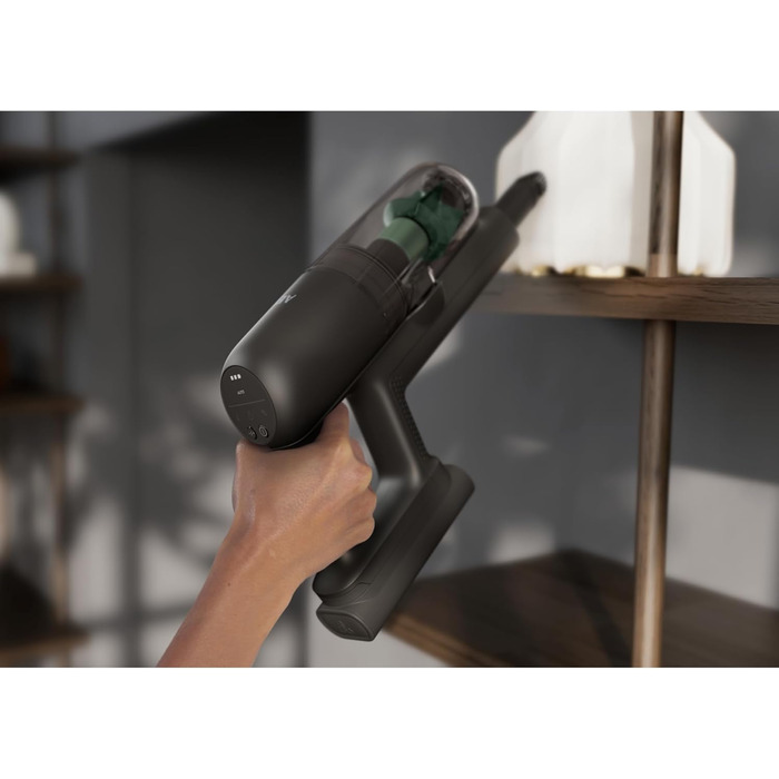 Акумуляторний пилосос AEG Serie 7000 Granitgrau: потужний, легкий (2,2 кг), ергономічний, з 70% перероблених матеріалів, до 50 хв роботи, 120 м², 2в1, 5-рівнева фільтрація, для всіх типів підлоги, автоматичний, сірий, AP71UB14AM