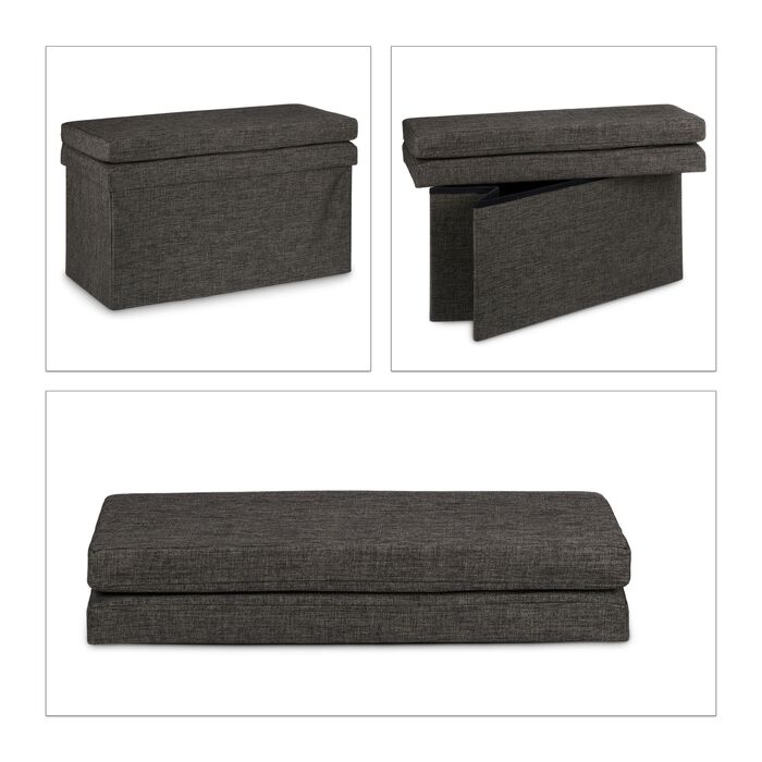 Relaxdays Складаний табурет зі спинкою L