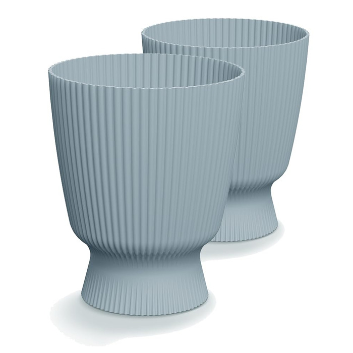 Квітчанка Tymar з підставкою, пластиковий горщик для квітів, великий горщик для рослин (діаметр 22 см, колір Dbmis Grey)