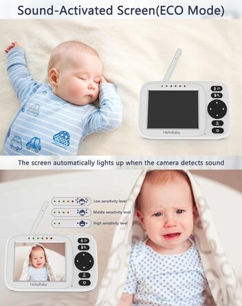 Відеоняня HelloBaby HB2438-2 з 2 камерами, 3.2