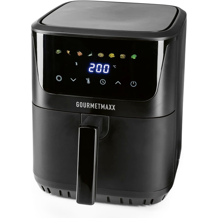 Фритюрниця повітряна GOURMETmaxx з 2 камерами | 10L | Вертикальна, з сенсорним дисплеєм