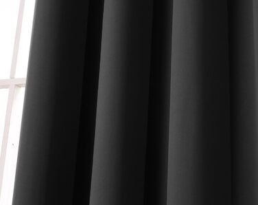 Комплект непрозорих теплових завіс 2 135x175 см чорний