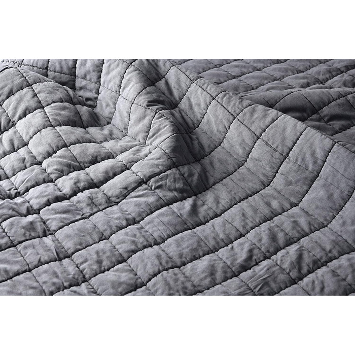 Стьобаний плед для сну для дивана, ліжка, супер м'який, теплий, затишний, розкішний, 200 x 150 см, сірий (200 см x 150 см, сірий)