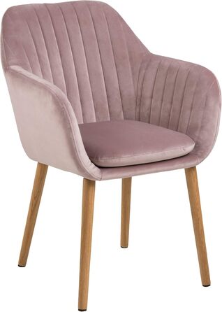 AC Design Furniture Стілець для їдальні Wendy, 57x61x83 см, Флаконно-зелений/Дуб, Велюр/Дуб