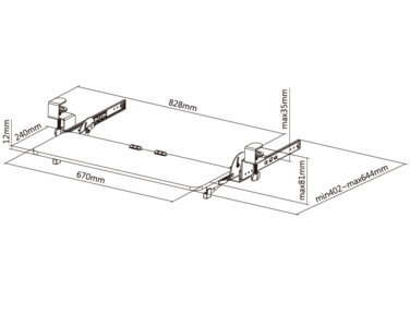 Підставка для клавіатури OfficePro KT145B Black