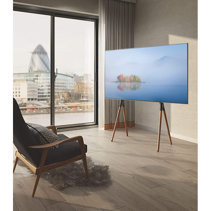 Підставка для телевізора TECHLY 107241 для LCD/LED/Plasma 49-70 дюймів, Staffelei, темний горіх