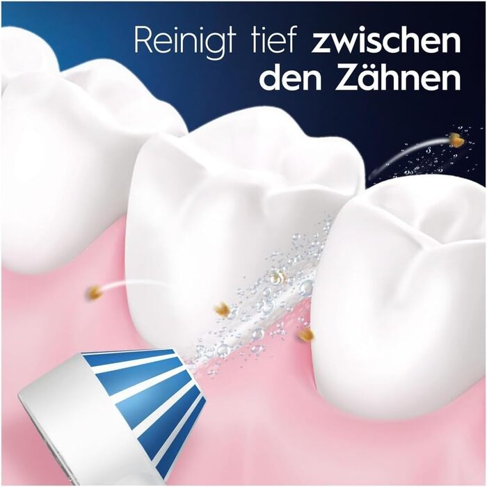 Іригатор Oral-B Oral Health Center з 2 насадками, для очищення міжзубного простору, з Oxyjet-технологією, 5 рівнів тиску, білий/блакитний