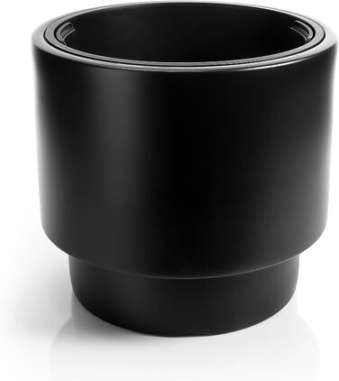 Квітчанка BigDean: стильний горщик з підставкою, діаметр 40 см, чорний, міцний пластик, Made in Europe
