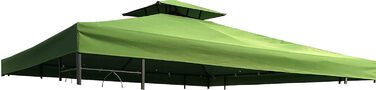 Змінний дах habeig для альтанки 3x3 м зелений