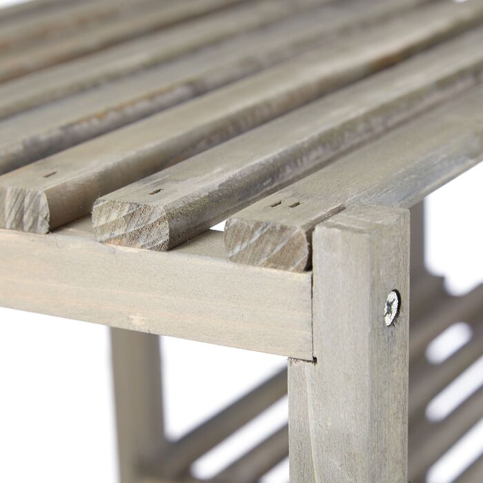 Стелаж для квітів Relaxdays сірого кольору з дерева