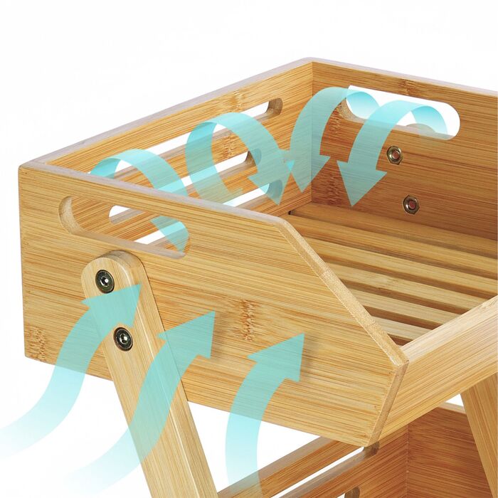 Підставка для рослин Relaxdays з бамбуку, 2 яруси