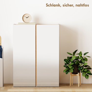 Шафа для взуття HOMCOM з функцією Soft-Close, 6-рівнева конструкція без ручок, вміщує до 18 пар, для передпокою, вхідної зони, з дерева, біла