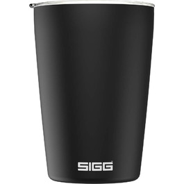 Кружка SIGG Neso Pure Ceram з Tritan-кришкою, нержавіюча сталь 18/8, 0.3/0.4L, чорна, миється в посудомийній машині, BPA-free