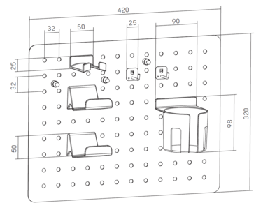 Настінна дошка-органайзер OfficePro WO600B Black