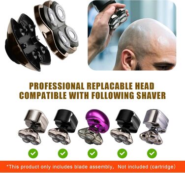 Запасні леза для голилки PRO 4, сумісні зі Skull Pitbull, Butterfly Kiss Pro та Palm, бритва для гоління голови чоловіча (2 шт.)