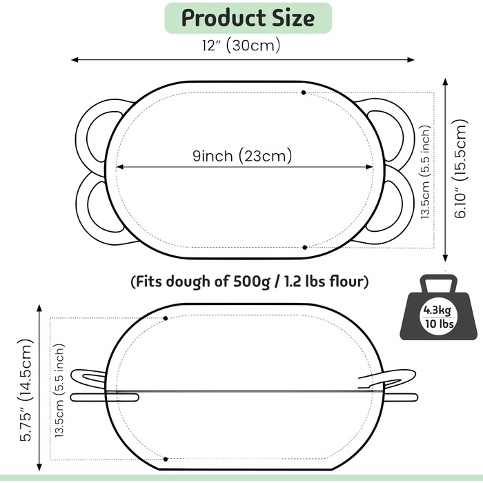 Набір для приготування хліба Artisan LoafNest: Форма для випікання з чавунного лиття та силіконовий вкладиш.