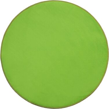 Дитячий ігровий килим зеленого кольору, діаметром близько 100 см, велюровий килим з коротким ворсом для дітей