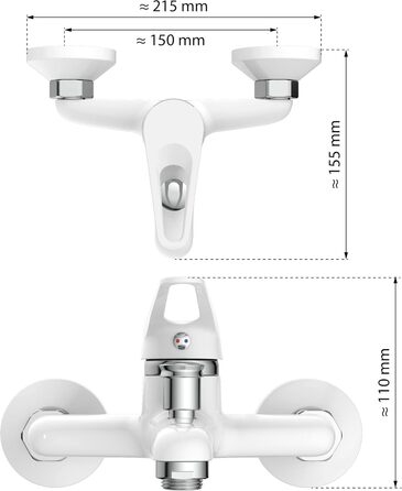 Змішувач для ванни EISL SPEED Chrom NI023SCR - суміш батарея для ванни, хром