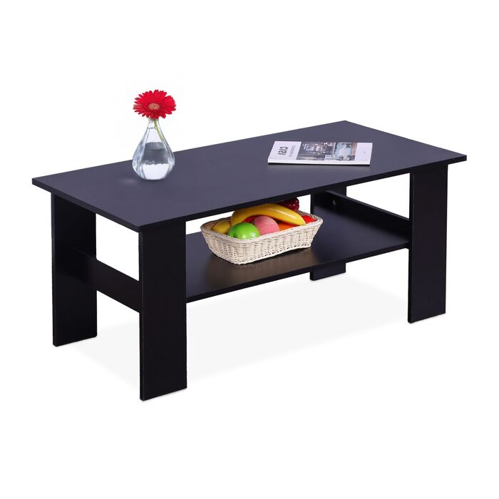 Зручний журнальний столик Relaxdays з нижньою полицею