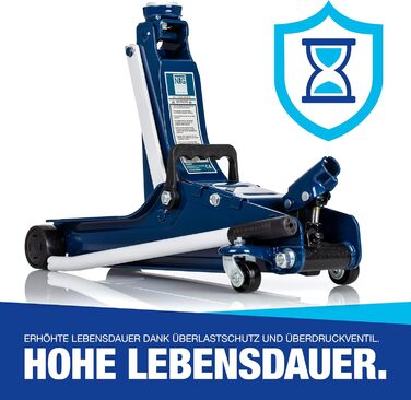 Гідравлічний домкрат NTG 2T для легкових авто та занижених транспортних засобів, 85-375 мм, вантажопідйомність 2000 кг