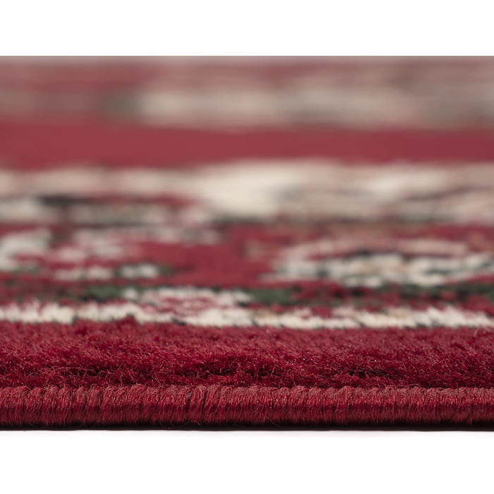 Класичний східний килим VIMODA щільного плетіння для вітальні червоного бежевого кольору, розміри 120x170 см (80x300 см)