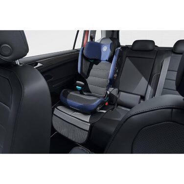 Дитяче автокрісло Volkswagen 11A019906 i-Size Kidfix ISOFIX Norm R129 Ventilation Secure Guard, знімна спинка, регульований підголівник, в дизайні VW, чорний/синій