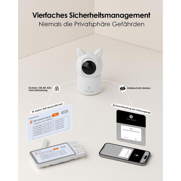 Відеоняня з камерою 2.5K, 5.5