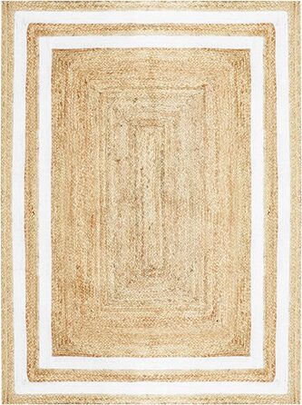 Килимове покриття з джутового килима ручної роботи Chloe large килимове покриття, плетене як килимок перед вхідними дверима всередині або зовні кухонне покриття в передпокої ванної кімнати або на кухні (120 x 170 см)