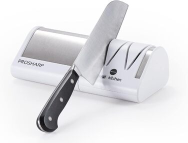 Професійний електричний точило для ножів Macom Just Kitchen 827 Prosharp, нержавіюча сталь, білий та сталевий колір