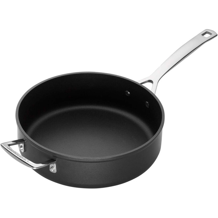 Сковорода LE CREUSET з антипригарним покриттям, діаметр 28 см, без PFOA, для всіх типів плит (включаючи індукційні), антрацит/срібло, без кришки