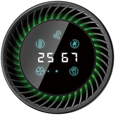 Повітряний очисник JVC KS-AP120 з фотокаталитичною технологією, CADR 8,5 м³/год, EPA-фільтр E12, UV-фільтр, іонізатор, 2 режими очищення, 12 Вт, USB, керування жестами