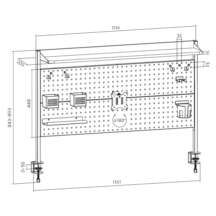 Настільна полиця-органайзер OfficePro DS292B