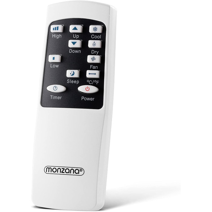 Мобільний кондиціонер Monzana MZKA780 7000 BTU 4в1 Пульт дистанційного керування 2100 Вт Таймер витяжного шланга Осушувач повітря в режимі сну