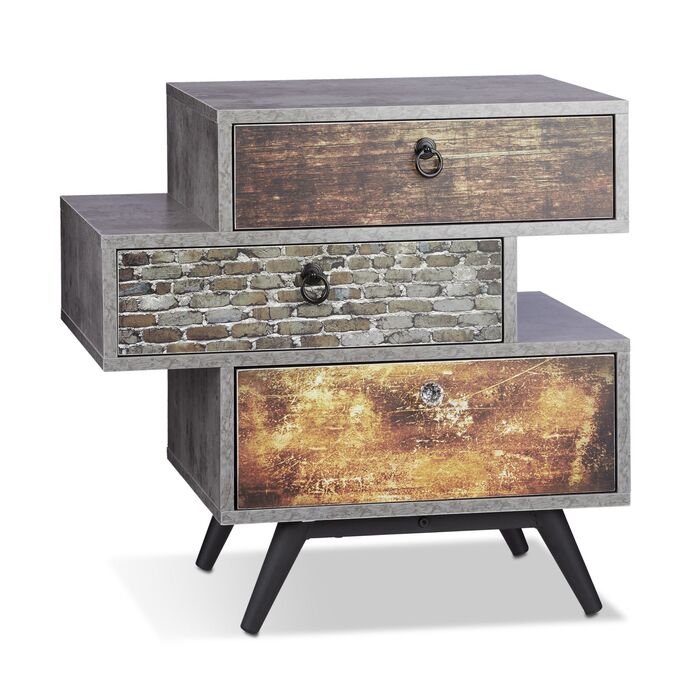 Вінтажна комод Relaxdays з 3 висувними ящиками