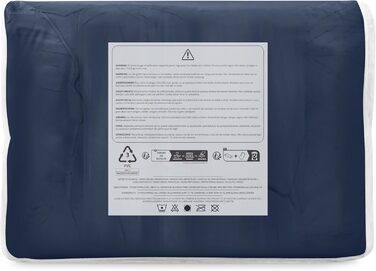 Всесезонна ковдра Utopia Bedding 370 GSM, дихаюча, супер м'яка (200x220 см, темно-синій)