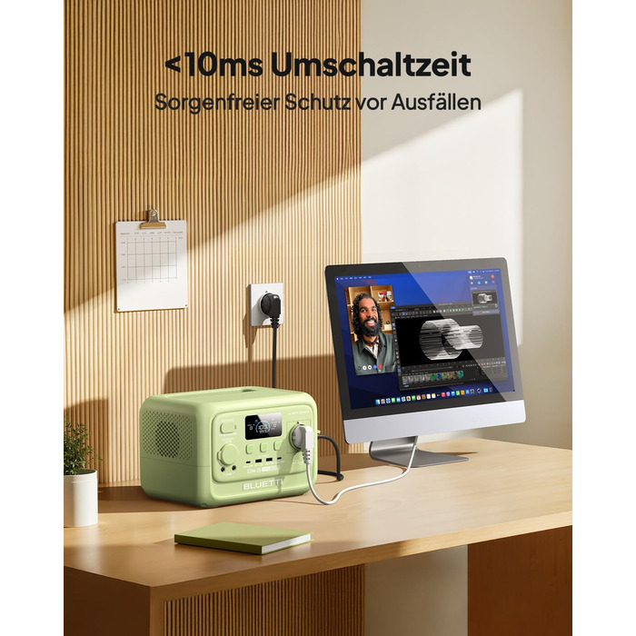 Портативна електростанція Elite 30 V2-Wiesengrün: 288 Wh, 600W AC, LFP, сонячний генератор для кемпінгу та надзвичайних ситуацій