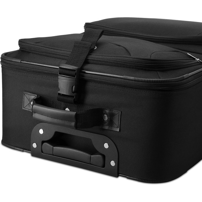 Набір валіз MONZANA® з телескопічним ручками, роликами та культурою, чорний