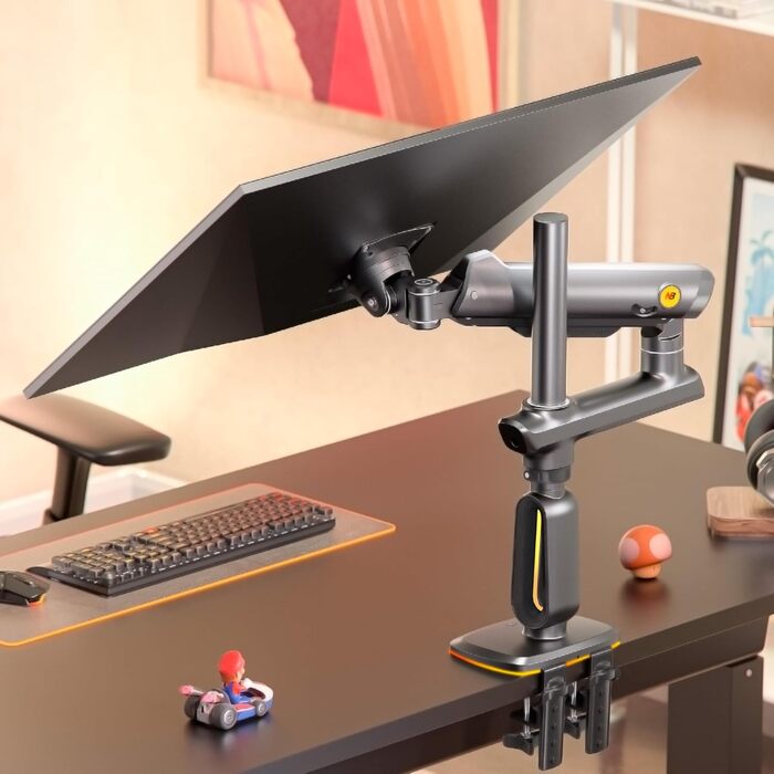 Кріплення для монітора NB Ergonomic RGB, 32-60 дюймів, плоске/вигнуте, важке, для моніторів 49-57 дюймів, 20 кг, VESA 75/100 мм (чорне)
